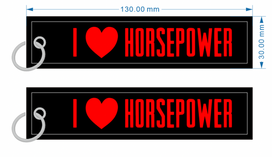 I Love Horsepower key tag