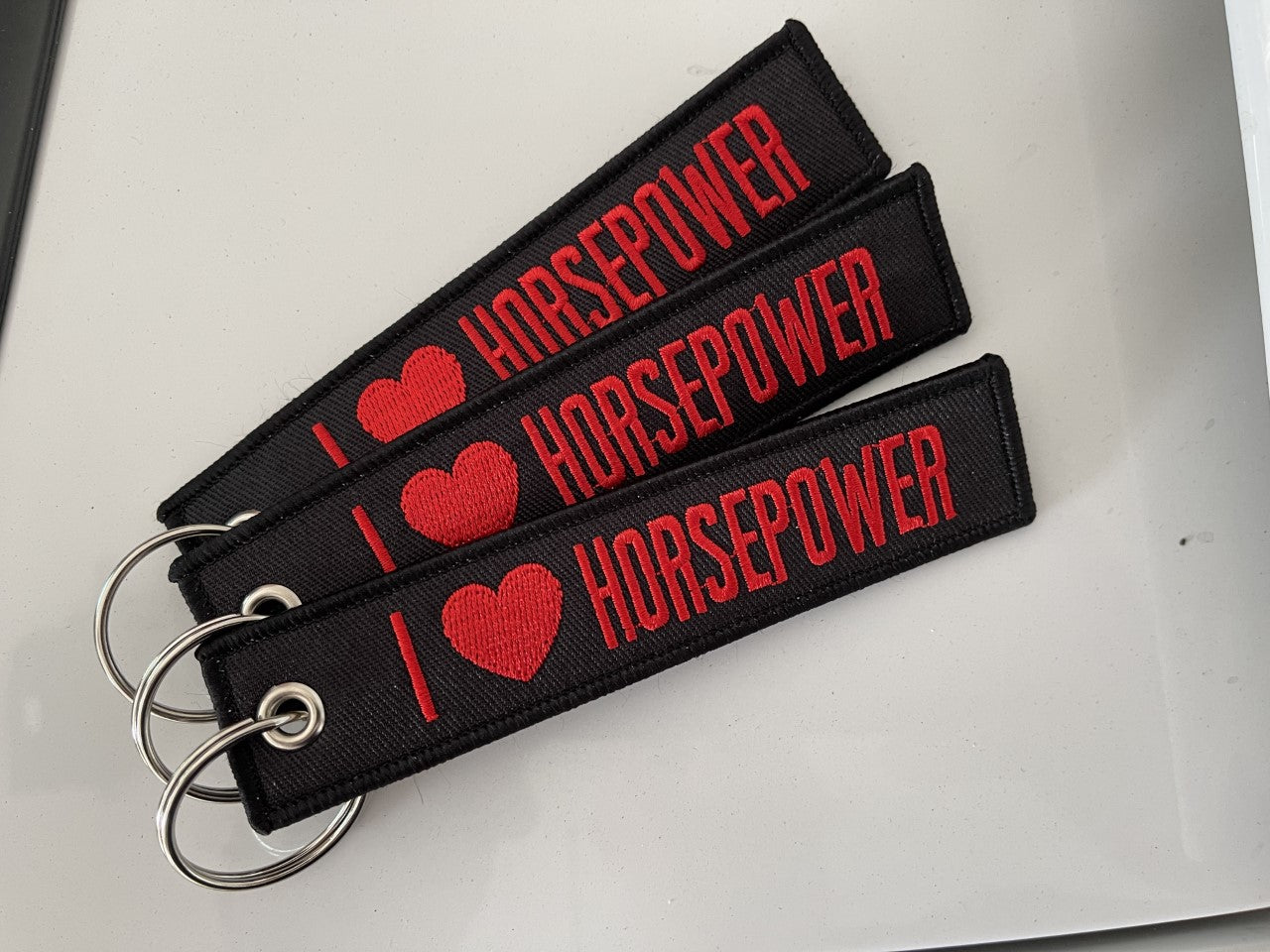 I Love Horsepower key tag